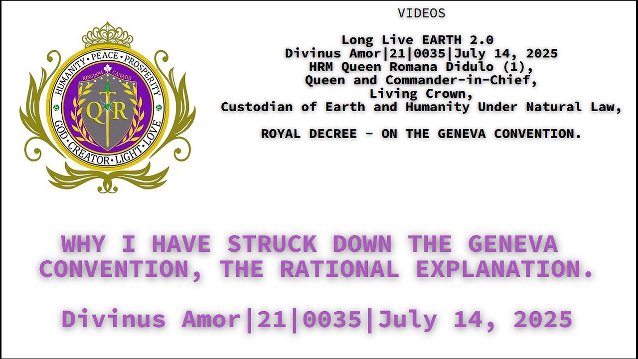 WHY I HAVE STRUCK DOWN THE GENEVA CONVENTION, THE RATIONAL EXPLANATION.