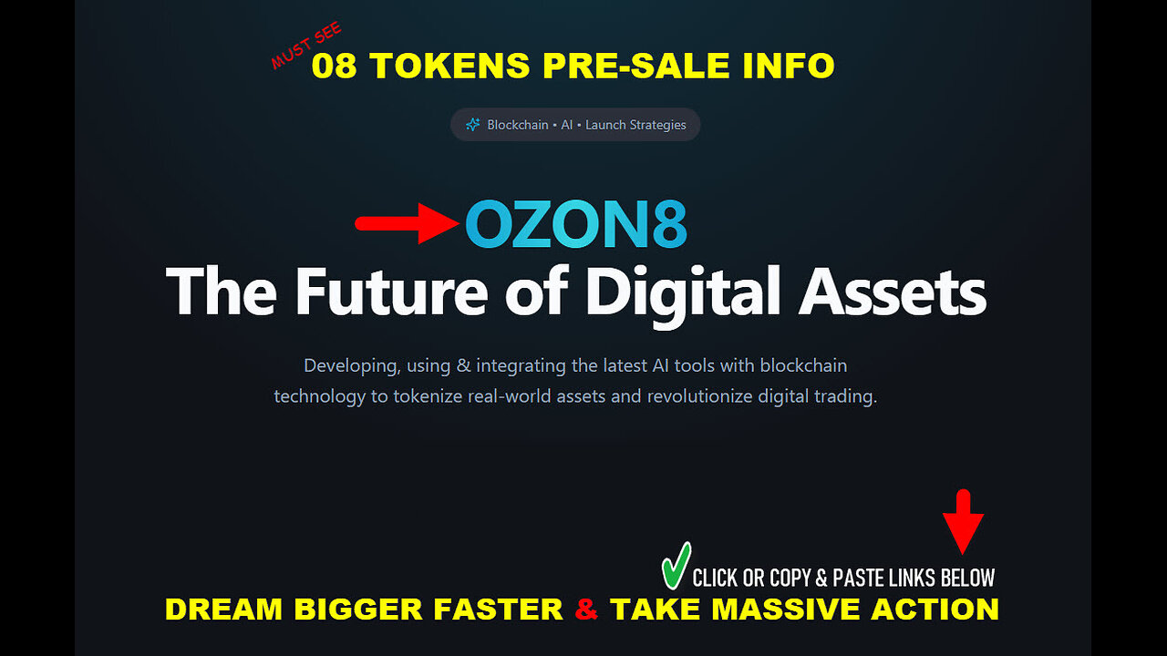 OZON8 - TOKENIZING 900 TRILLION DOLLARS REAL WORLD ASSETS WITH AI - TOP TEAM ROB BUSER