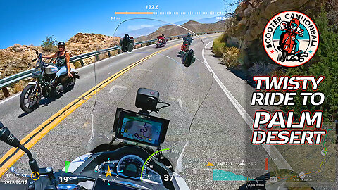 Scooter Cannonball 2023 // Day 1, Stage 5: Twisty Ride Down to Palm Desert