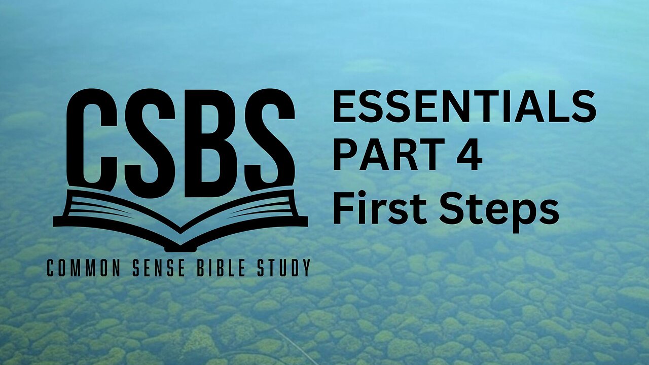 Bible Study Essentials part 4: First Steps