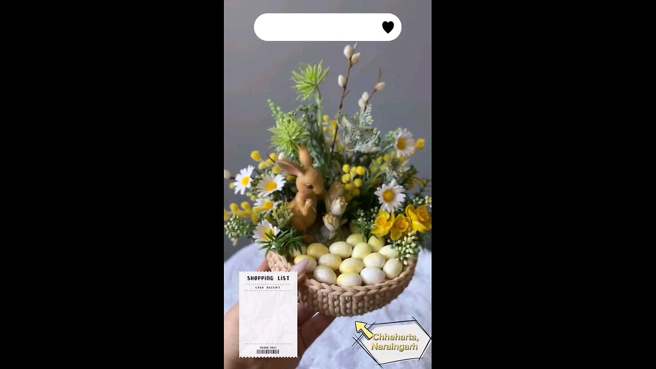 Rabbit Flower Basket Available on Grace garden studio