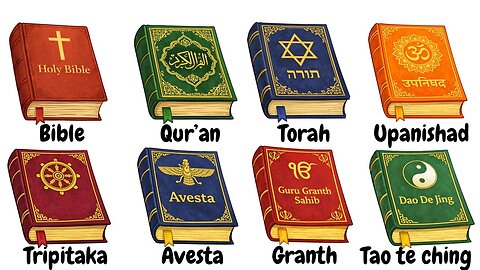 Tutte le religioni: spiegazione dei “libri sacri” senza sentimentalismi DOCUMENTARIO ogni religione ha un testo sacro diverso,gli ebrei non hanno il nuovo testamento della bibbia perchè non credono a Gesù Cristo e sono circoncisi al pene