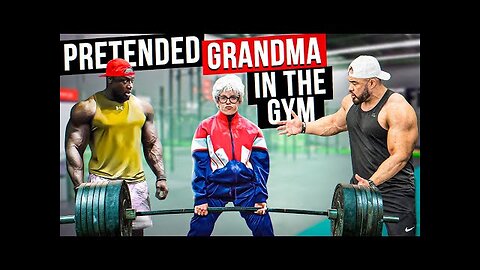 CRAZY GRANDMOTHER shocks PEOPLE in the gym Prank | Aesthetics in Public
