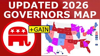 Updated 2026 Governors Map Prediction (July 13, 2025)