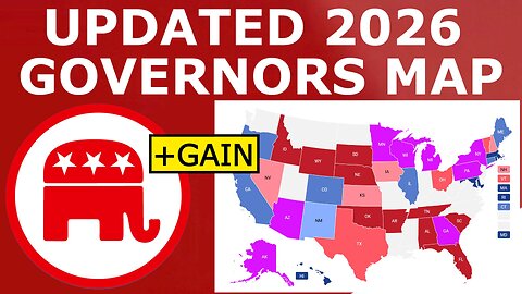 Updated 2026 Governors Map Prediction (July 13, 2025)