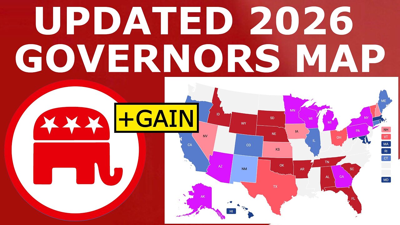 Updated 2026 Governors Map Prediction (July 13, 2025)