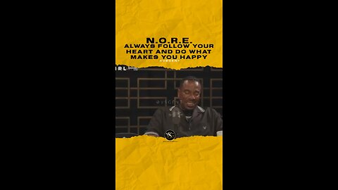 @therealnoreaga Always follow your heart and do what makes you happy