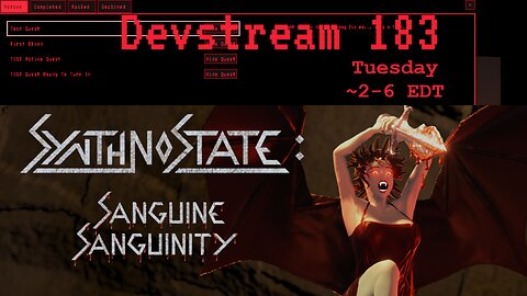Synthnostate Devstream 183 - starting around 2pm... maybe