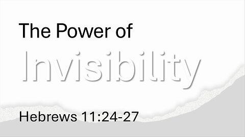 The Power of Invisibility