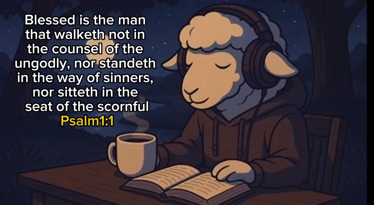 Psalm 1:1 — “The Blessed Walk” (Night Version) | LofiPsalm | Gentle Scripture Meditation