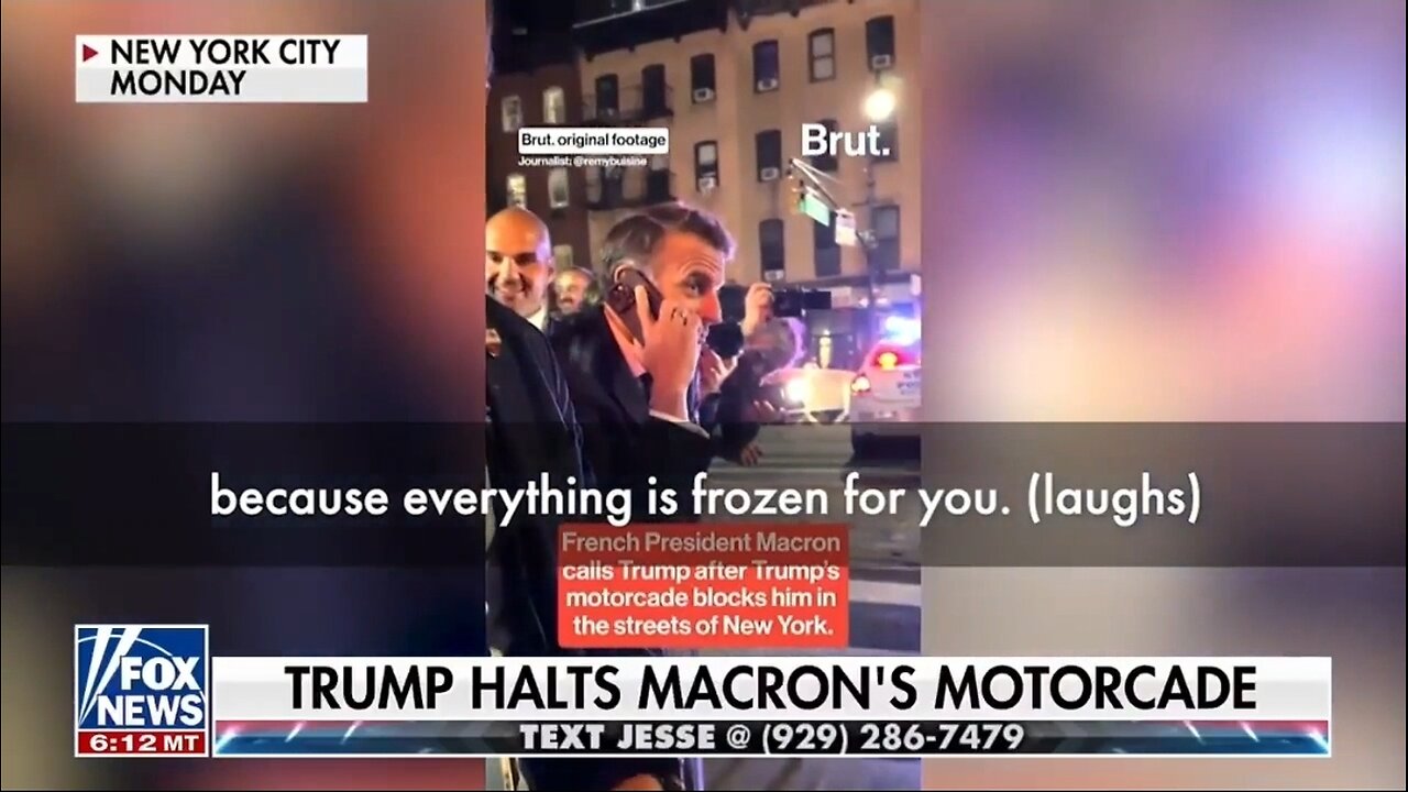 Trump Halts Macron's Motorcade