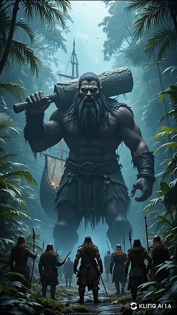 Giant Caveman vs Vikings.