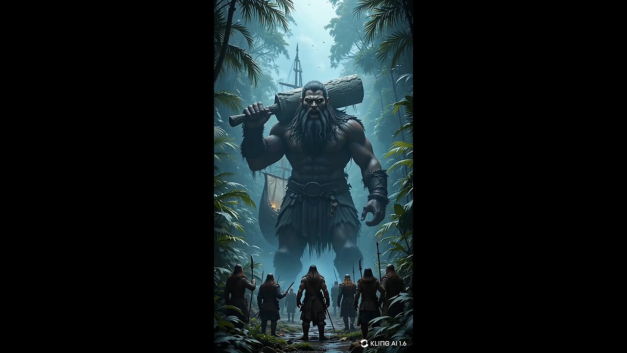 Giant Caveman vs Vikings.
