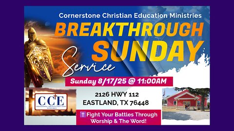 ✝️Live 11:00am Sunday Service 8/17/25