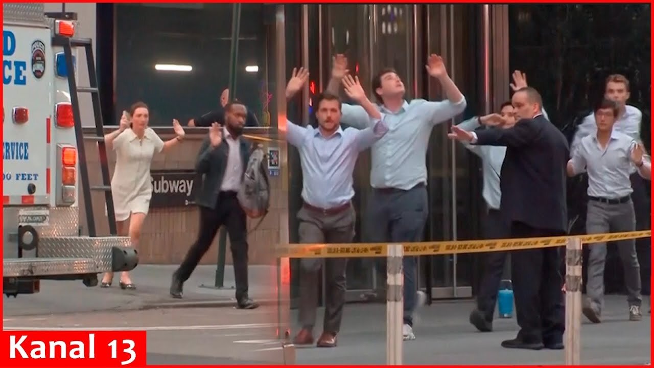 At least five killed, including NYPD officer, after gunman entered Midtown Manhattan office building