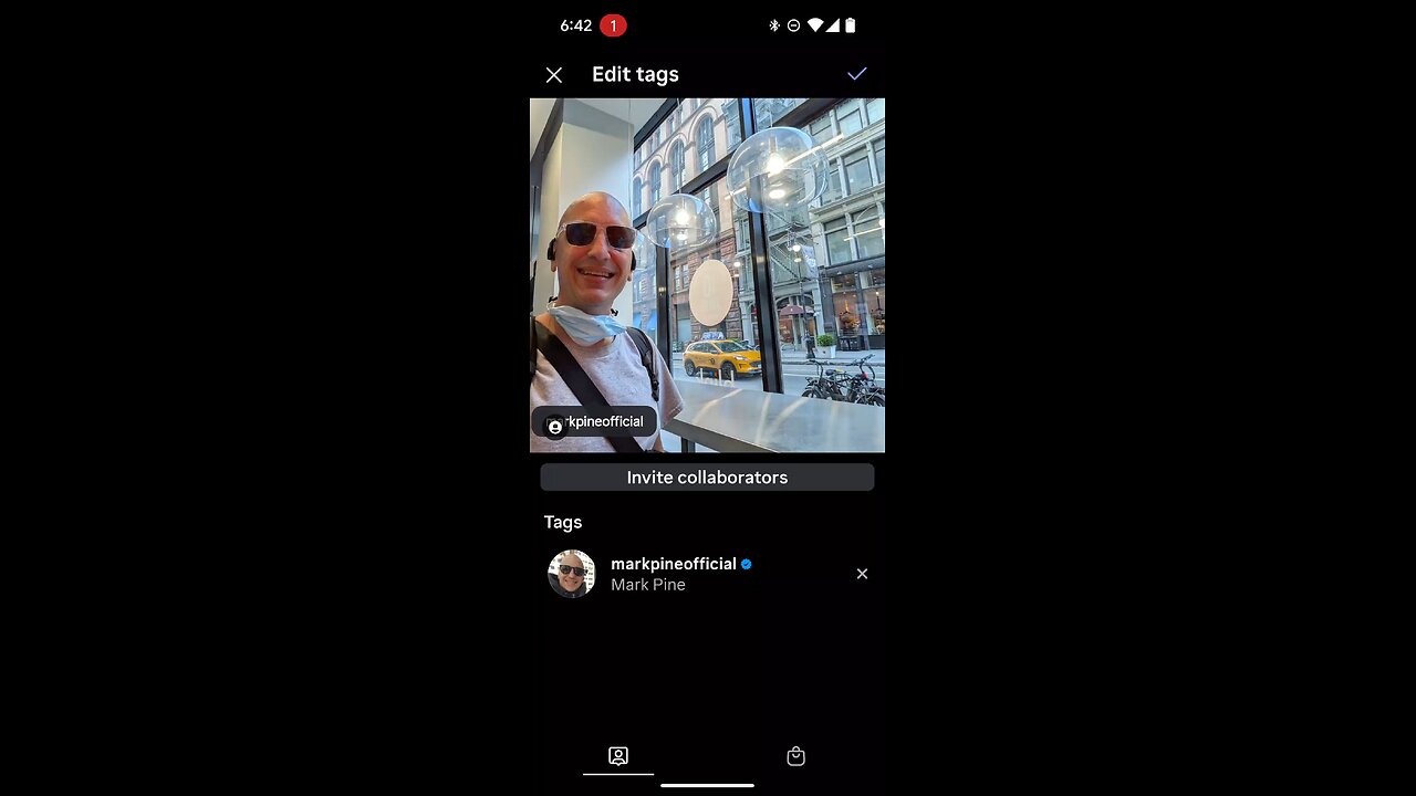 Instagram support can't tag myself in my own posts.