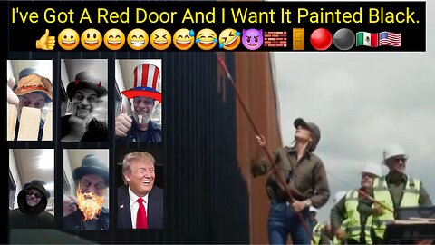 USA Mexico Border Wall Painted Black. 👍😀😃😄😁😆😅😂🤣😈🧱🚪🔴⚫️🇲🇽🇺🇸