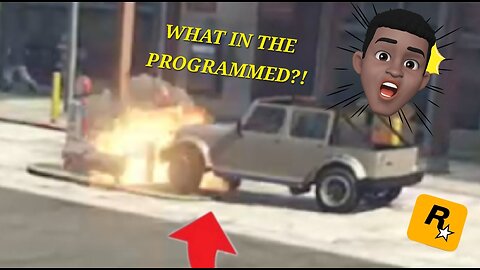 GTA Online: Pedestrian crashes into gas station ⛽️