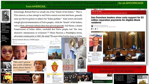What does the POPE, 1868, DE, and REPARATIONS have in common? ALL OWN the UNITED STATES INC