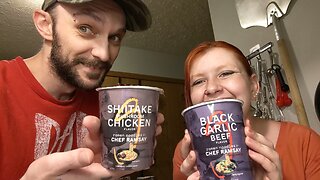 Chef Ramsay Ramen Noodles Taste Test (Mushroom Chicken and Garlic Beef)