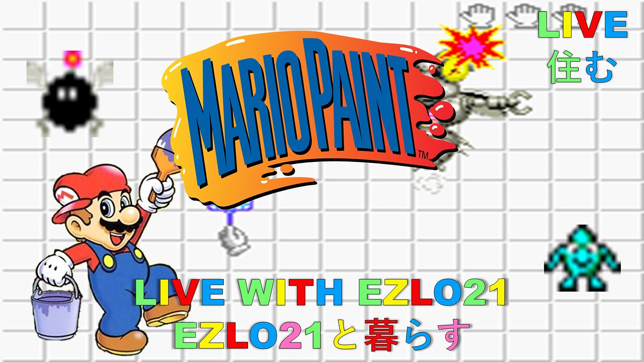 Mario Paint on SNES NSO is it still fun with a Joy-Con? | Live with EZLO21