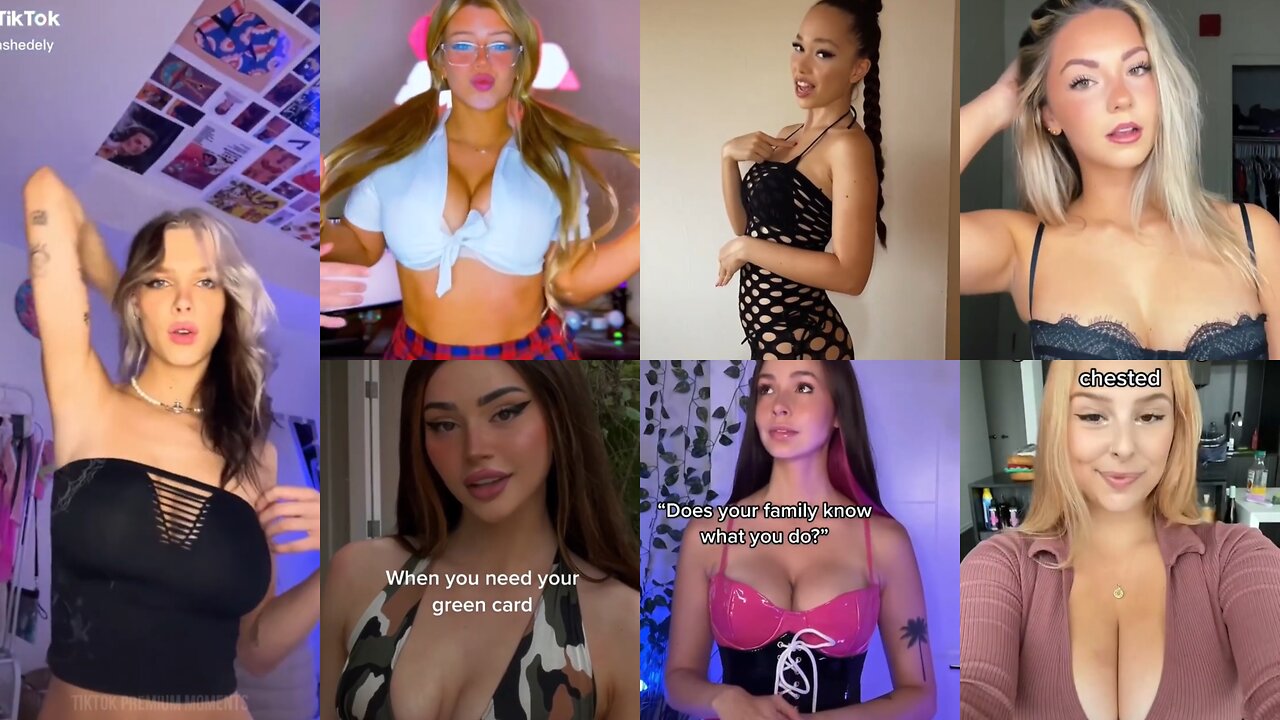 Beautiful Cute Tiktok girls compilation, No Bra Challenge compilation