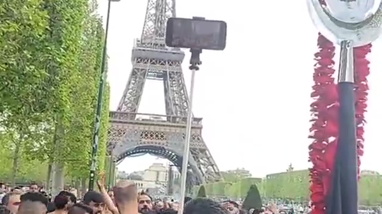 This is Eiffel Tower, symbol of Paris, which perhaps no longer exists.