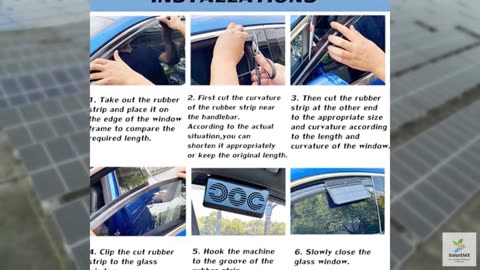Torcarvh Car Solar Powered Exhaust Fan - 180 Vehicle Ventilation Fan with Three