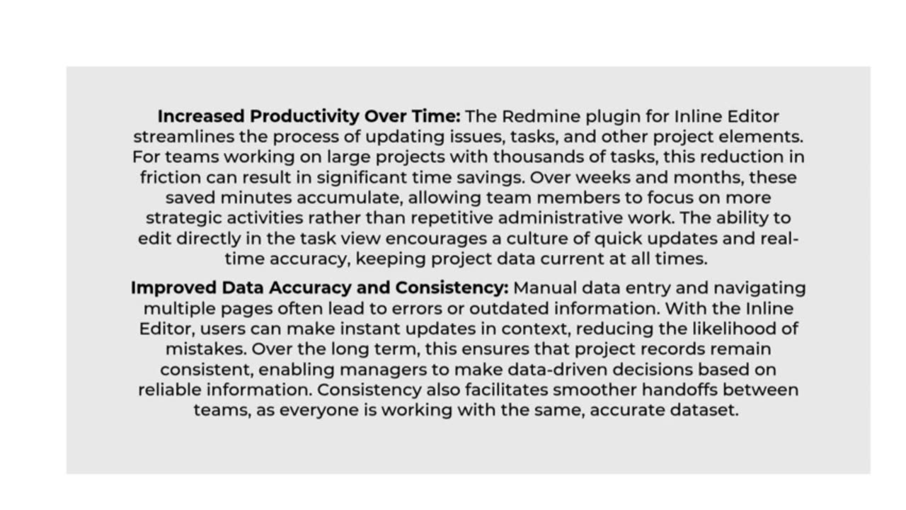 What Are the Long-Term Benefits of Using the Redmine Inline Editor Plugin?