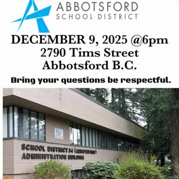Hey Canada Abbotsford is slowly winning. School School Bord president has stepped down. Time to stand up across Canada!!!! Lets go we are winning