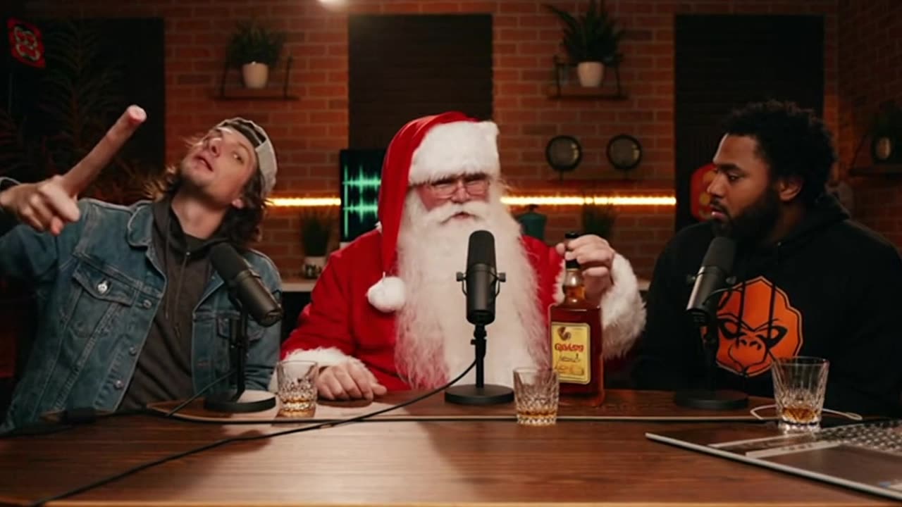 SANTA POCASTING WHOS BEEN GOOD