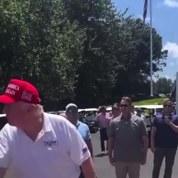 Trump makes an appearance at the Golf Club this morning