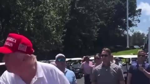Trump makes an appearance at the Golf Club this morning
