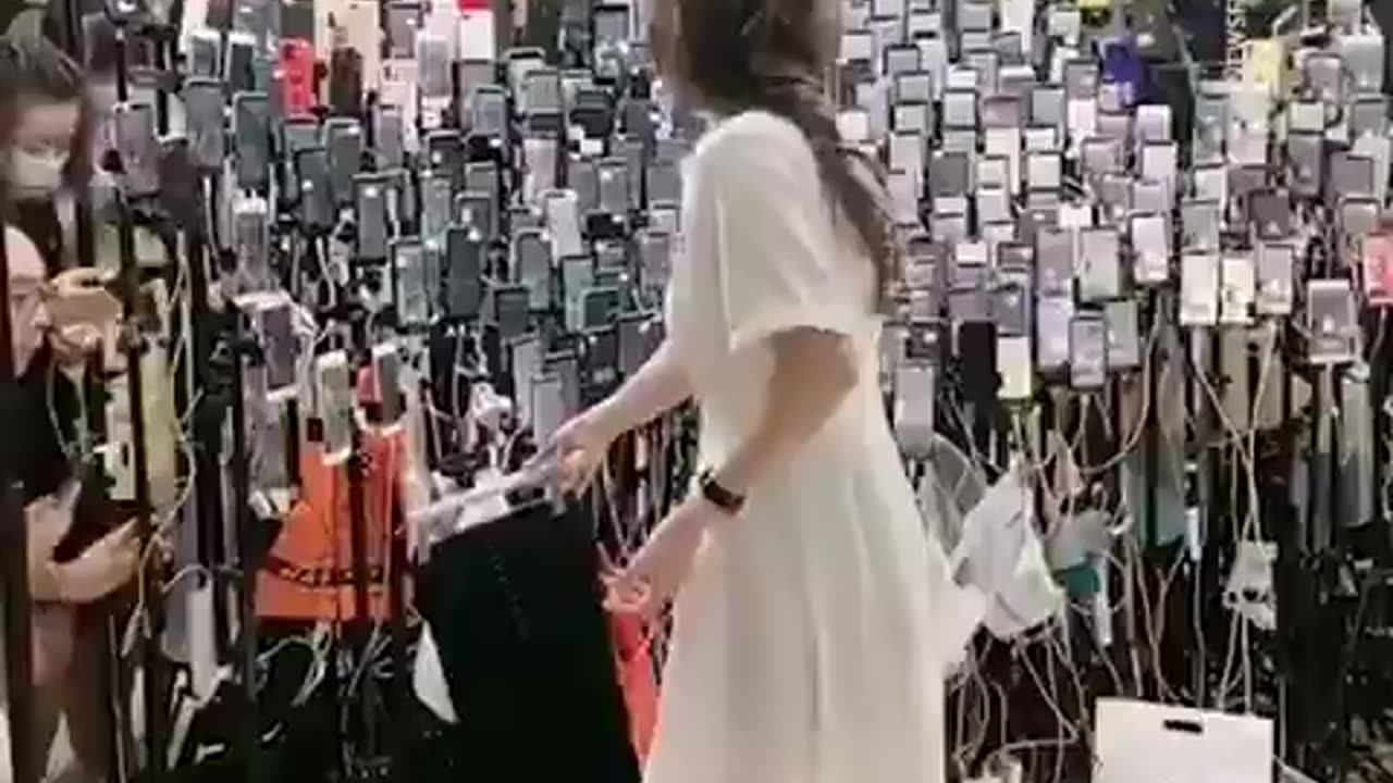 A Chinese streamer selling online goods