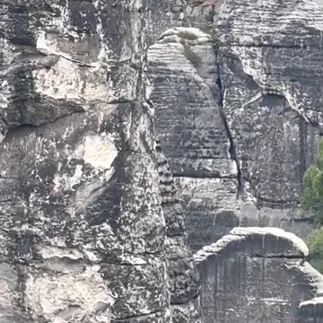 Spotted a lady, rock climbing 😃