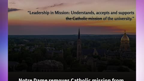 Notre Dame removes Catholic mission from staff values, touts new 'refreshed' values