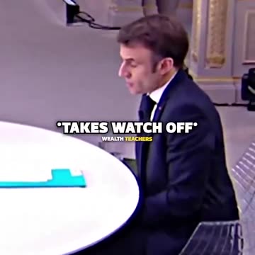 Macron, while talking about how the French need to tighten their belts.
