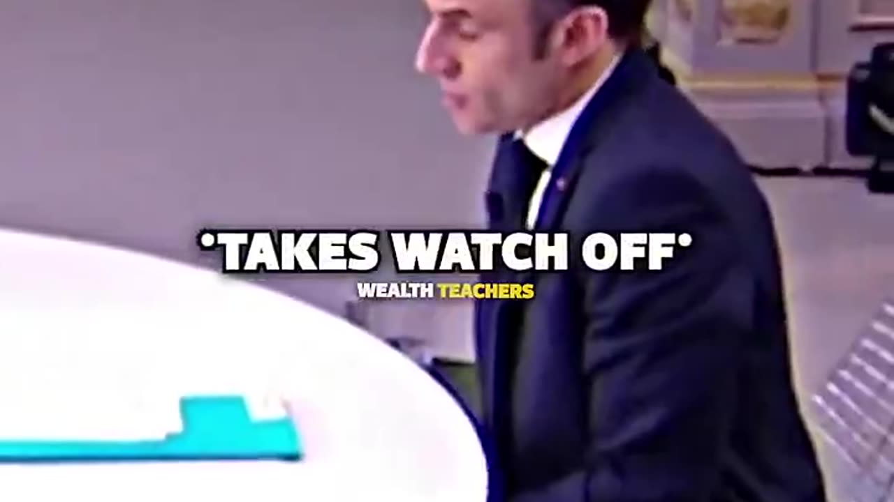 Macron, while talking about how the French need to tighten their belts.