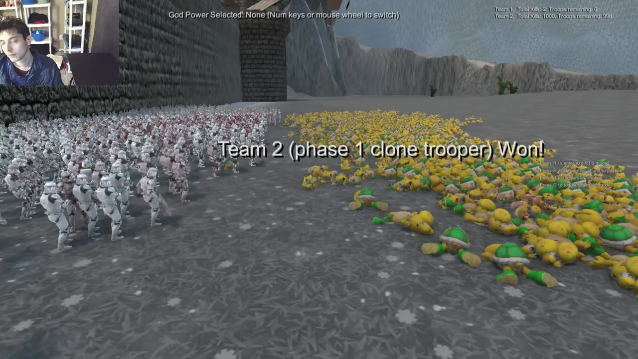 1,000 Koopa Troopas From The Super Mario Series VS 1,000 Clone Troopers From Star Wars Series