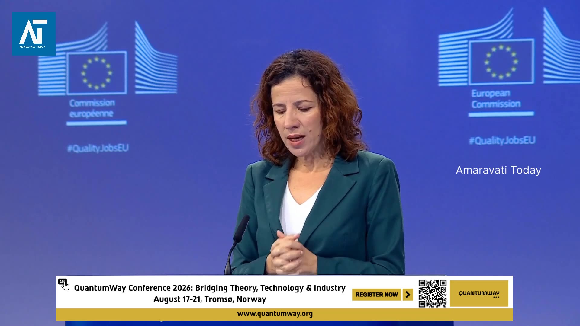 Quality Jobs Roadmap: EC VP Roxana Mînzatu’s Press Conference & Q&A | Amaravati Today