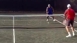 SHADES OF MCENROE AT THE NET!