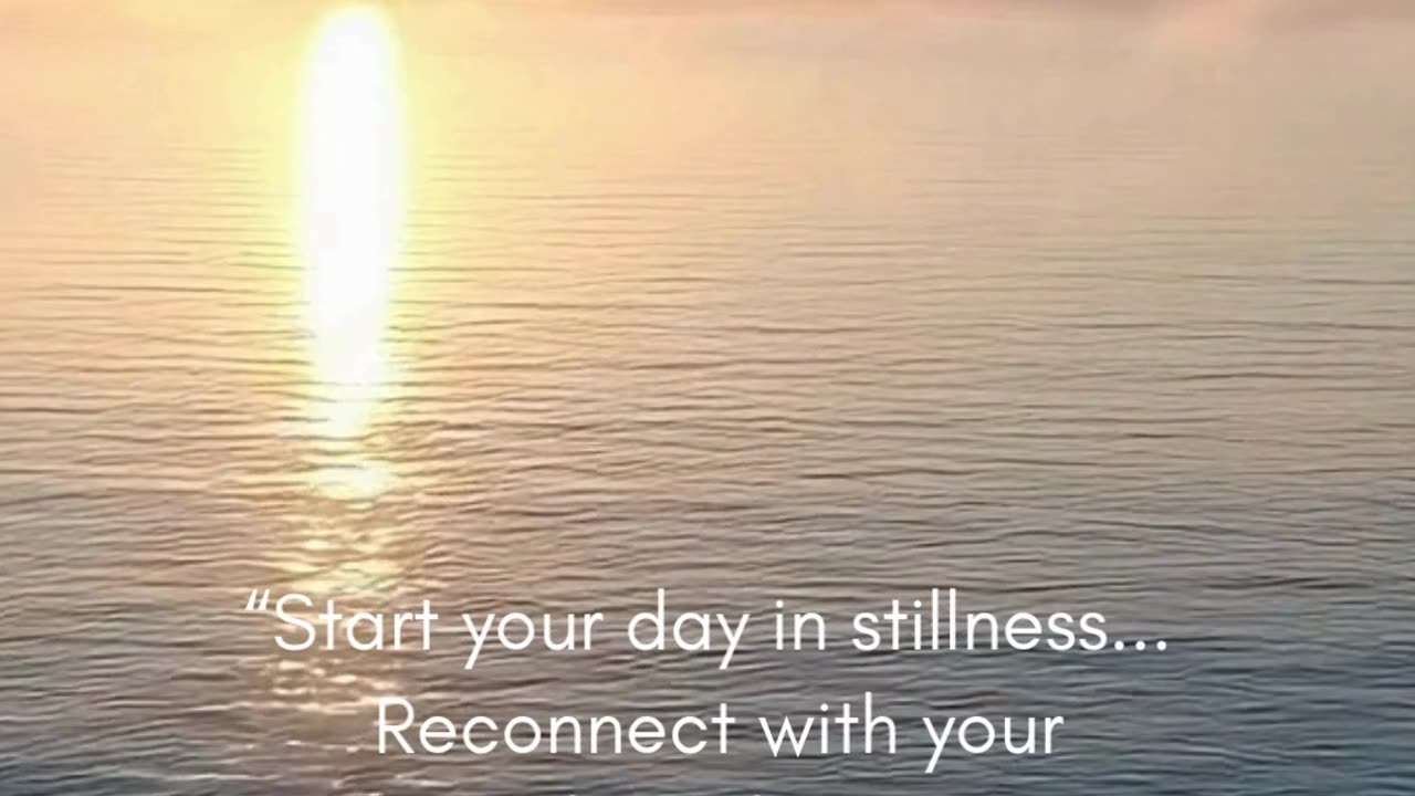 Start your morning with the healing beauty of a calm ocean sunrise.