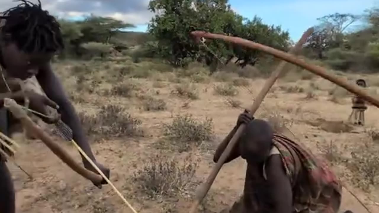Hadzabe Tribe bush people are adventurous
