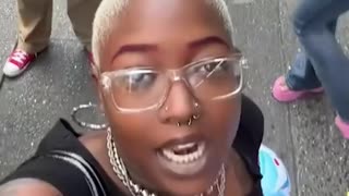 A Black woman demands reparations from anyone who isn't Black
