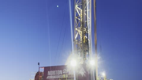 Drilling ahead on a beautiful night on the Bivins #oilandgas