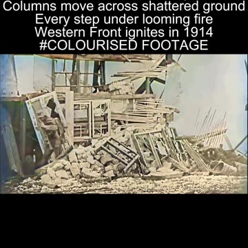 French infantry advance from trenches on the Western Front 1914