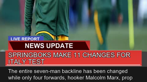 Springboks Make Changes for Italy Test