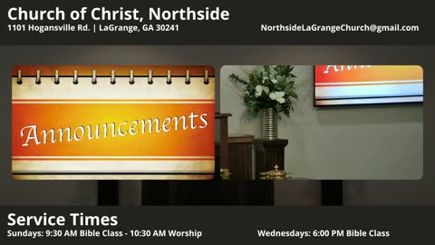 Northside LaGrange Church of Christ Livestream for 11-2-25