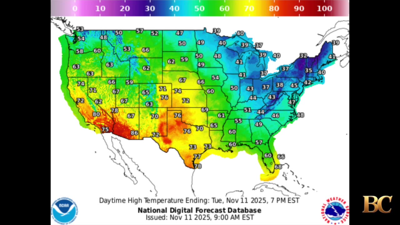 National Weather Forecast (November 11, 2025)