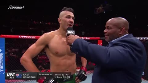 Cam Rowston Octagon Interview _ UFC 325